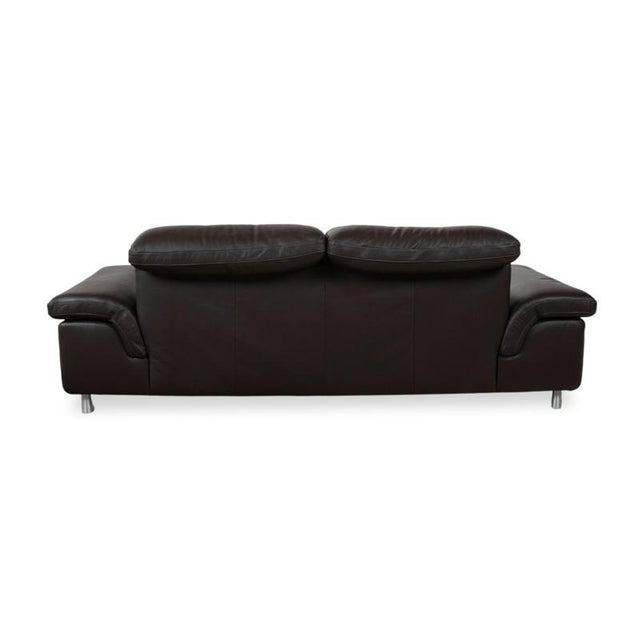Model 29830 2-Seater Sofa in Dark Brown Leather from Willi Schillig For Sale - Image 15 of 17