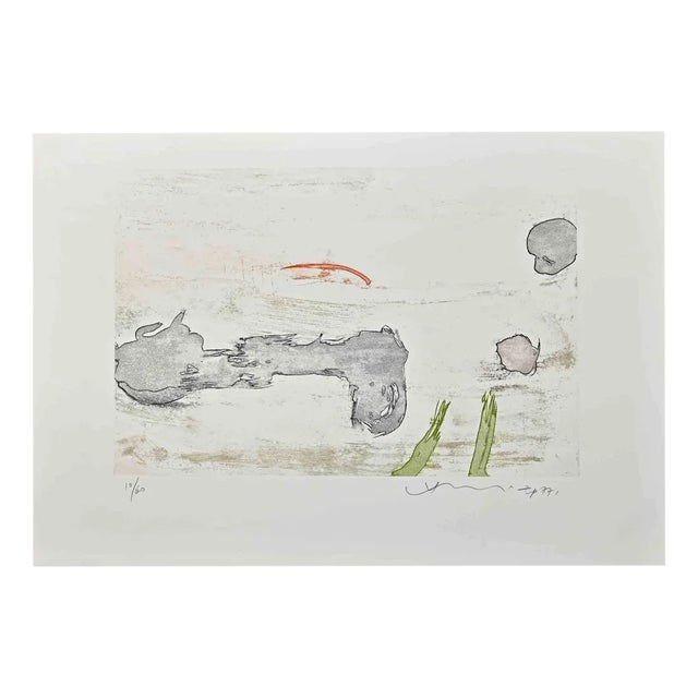 Hsiao Chin, Abstract Composition, Etching, 1977 For Sale