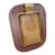 1990s Barovier Style Art Deco Pink Murano Glass and Brass Picture Frame For Sale