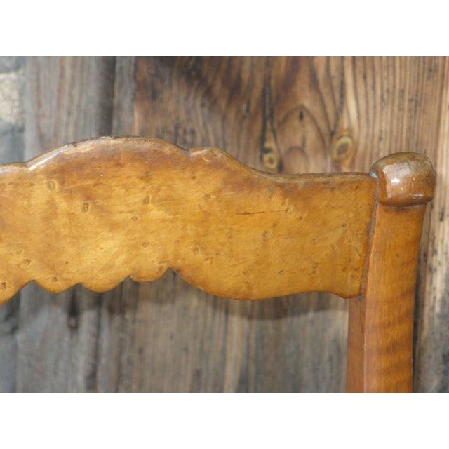 Antique Side Chair New Cane Seat Elegant Tiger & Bullseye Maple Cottage Bedroom For Sale - Image 9 of 18