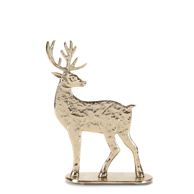 Contemporary Metal Deer Decor (Set of 2) For Sale - Image 3 of 3
