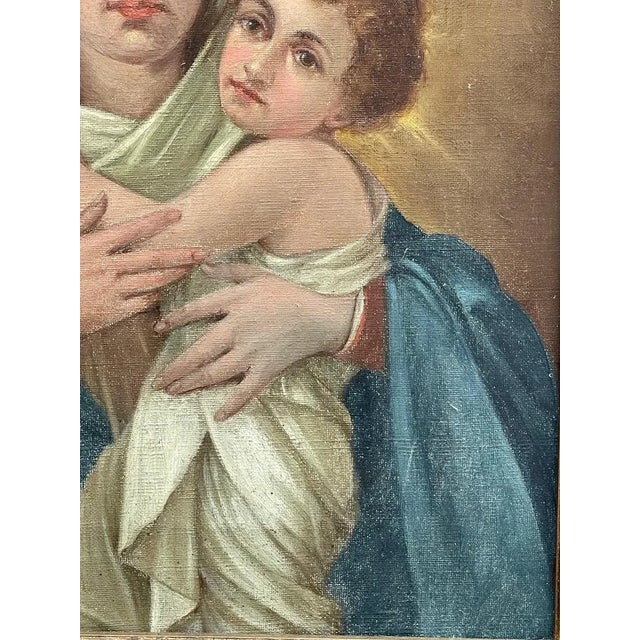 Tresoldi, Madonna and Child, Oil Painting on Canvas, Framed For Sale - Image 7 of 8