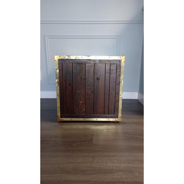 Habersham Furniture Late 20th Century Habersham Wooden Plantation Campaign Trunk For Sale - Image 4 of 14