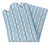 Misette Monaco Stripe Embroidered Linen Runner in Blue For Sale
