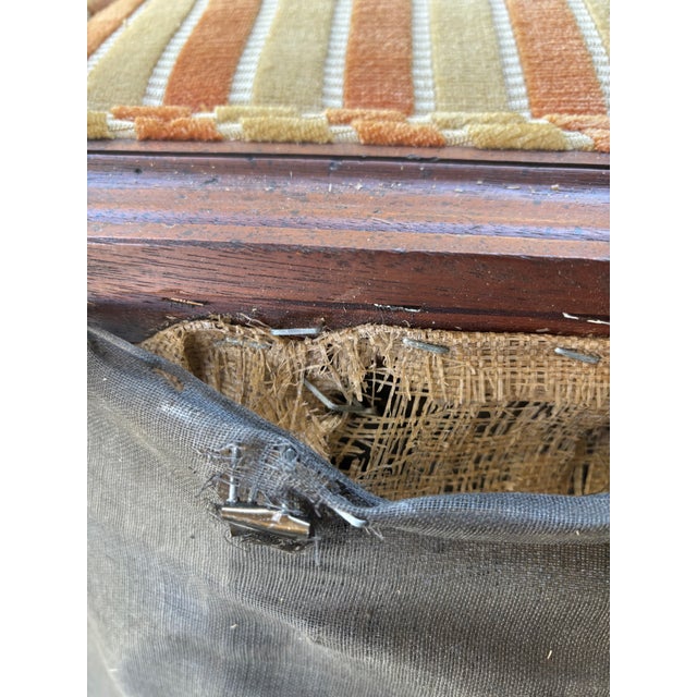 Vintage Henredon Louis XVI Style Square Back Bergère Chair For Sale - Image 16 of 18