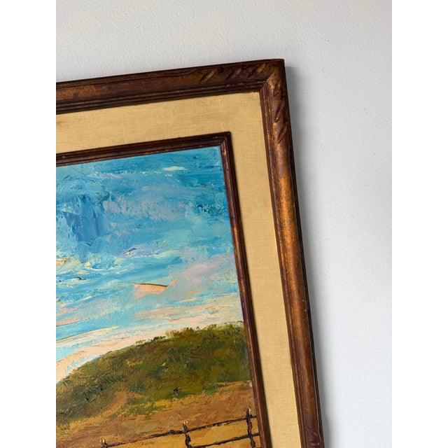 1970s Dhley Impressionist Horses Landscape Oil on Canvas Painting For Sale - Image 11 of 12