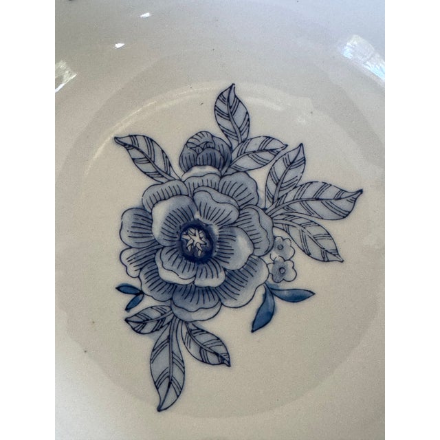 Vintage Vibrant Blue & White Imari Style Decorative Bowl For Sale - Image 13 of 16