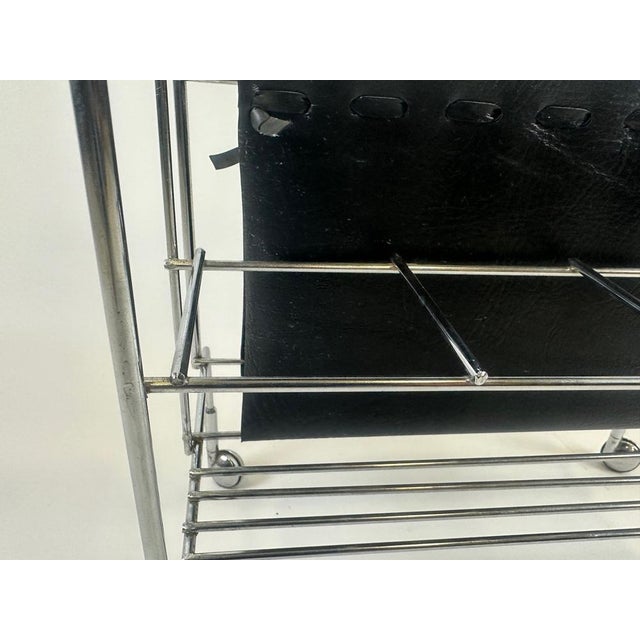 Vintage German Mini Bar Cart with Magazine Rack from Voss, 1970s For Sale - Image 10 of 14