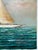 Textile Schooner Yacht Racing Sailing Seascape Oil Painting on Canvas, Unstretched, by D. Tayler For Sale - Image 7 of 7