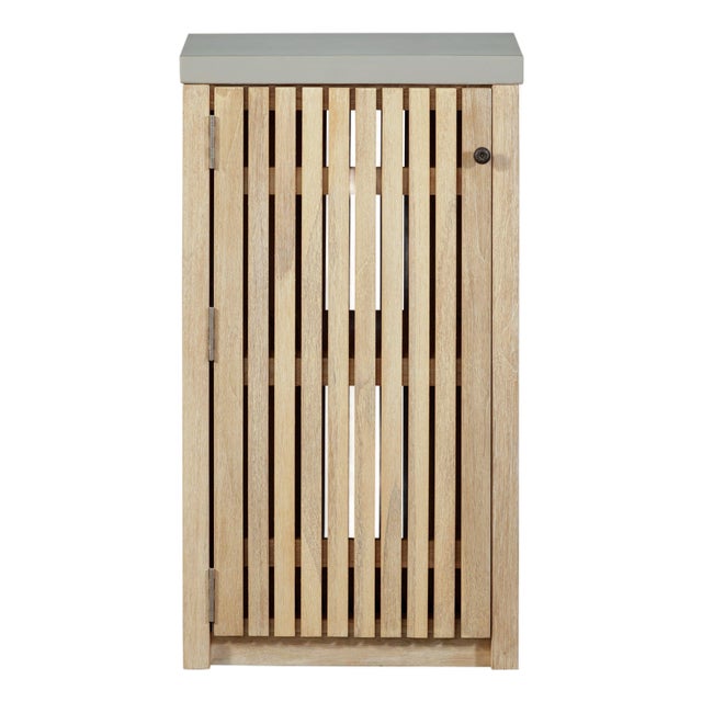 Eclipse Outdoor Solid Teak Natural Look Wood Cabinet - Outdoor For Sale