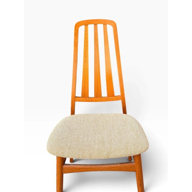 Set of Six Niels Koefoed Eva Dining Chairs for Koefoeds Hornslet | Danish Modern Teak | Kvadrat Hallingdal Wool Seats For Sale - Image 12 of 15