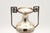 Silver Vase with Reliefs, Monogram Card with Two Beaded Handles and Circular Base. For Sale - Image 4 of 5