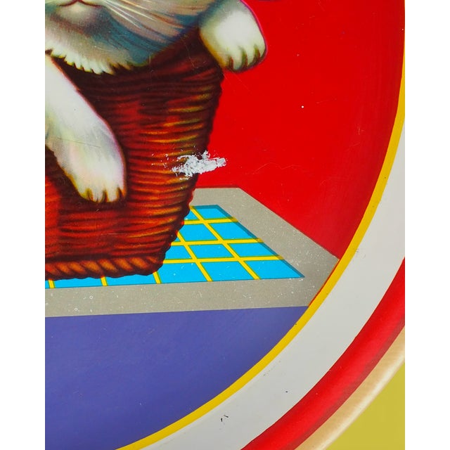 Red Vintage Polish Tray with Cats from FOB Sosnowiec, 1970s For Sale - Image 8 of 9