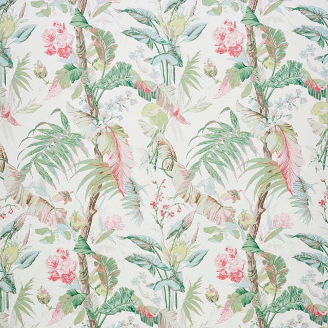 Schumacher Tropique Wallpaper in Blush (8 Yards) For Sale