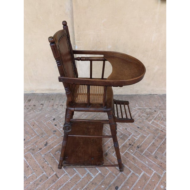 French Children's Chair in Walnut, Late 1800s For Sale - Image 14 of 18