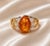Beautiful 14K 2-Tone Gold Amber and Diamond Ring. Featuring a stunning oval natural cabochon amber, measuring 18 mm by 13...