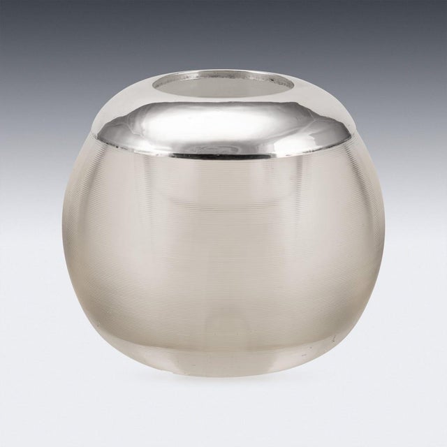 1930s 20th Century English Monumental Silver-Mounted Glass Match Striker, 1938 For Sale - Image 5 of 10