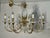 Vintage 8 Light Cut Crystal and Brass Pineapple Chandelier For Sale - Image 11 of 12