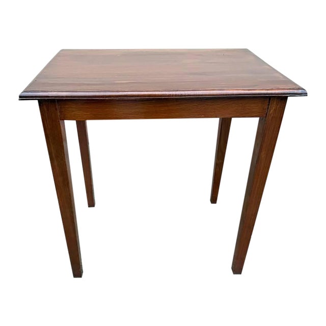 Vintage Solid Walnut Side Table For Sale