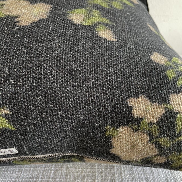 2020s Wabi Sabi French Linen Roses Euro Pillow For Sale - Image 5 of 5