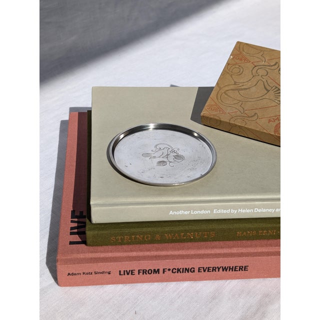 Pewter Engraved Bottle Coaster by Just Andersen, 1930s For Sale - Image 6 of 9