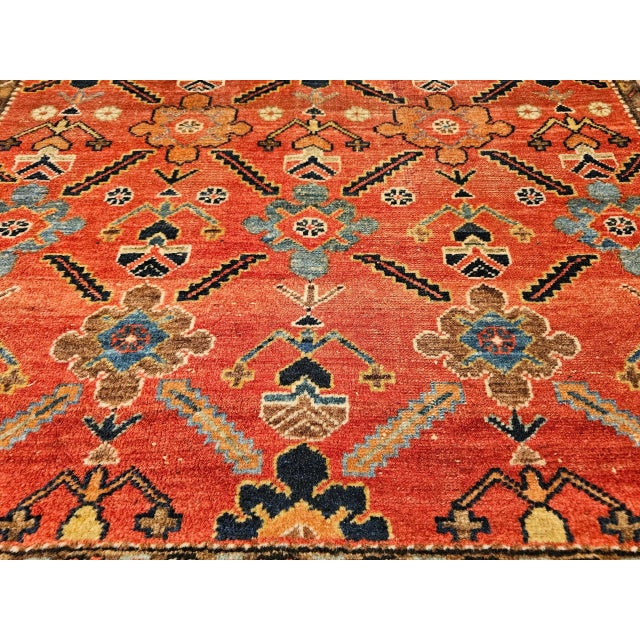 Vintage Persian Malayer Rug, Handwoven Wool, Allover Geometric Design For Sale - Image 10 of 12