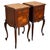 Louis XV Style Walnut Nightstands with Marble Top, 1930s, Set of 2 For Sale - Image 15 of 18
