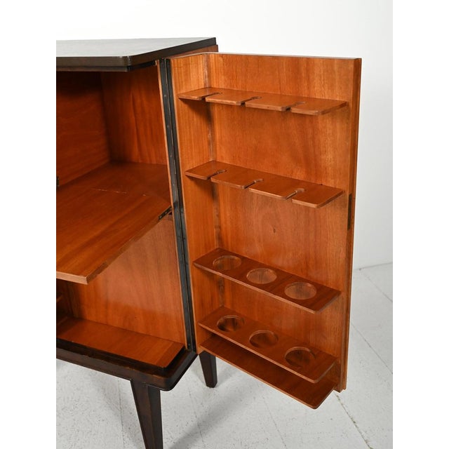 Scandinavian Bar Cabinet with Inlays, 1940s For Sale - Image 10 of 16