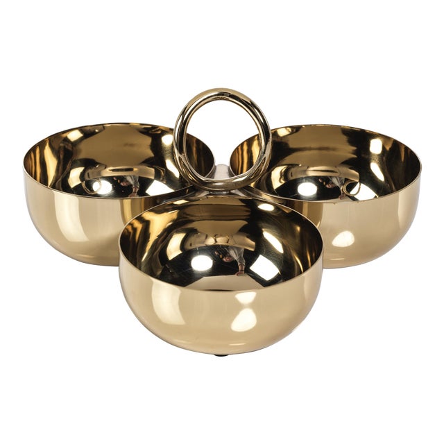 Andaman Cocktail Condiment Bowl Set, Gold For Sale