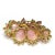 Bochic “Orient” Coral, Multi Sapphires & Ruby Brooch Set in 18k Gold & Silver For Sale - Image 4 of 5