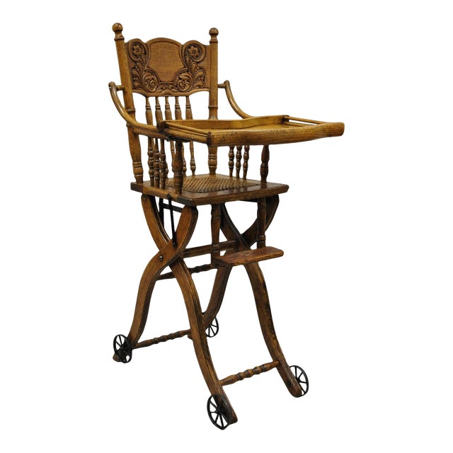Old wooden baby high chairs store