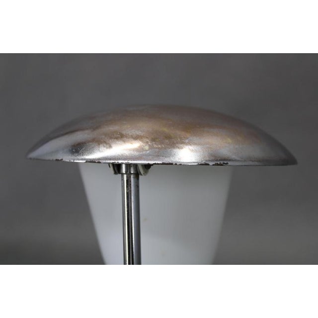 Art Deco Chrome and Opal Glass Table Lamp from Napako, Former Czechoslovakia, 1930s For Sale - Image 13 of 15
