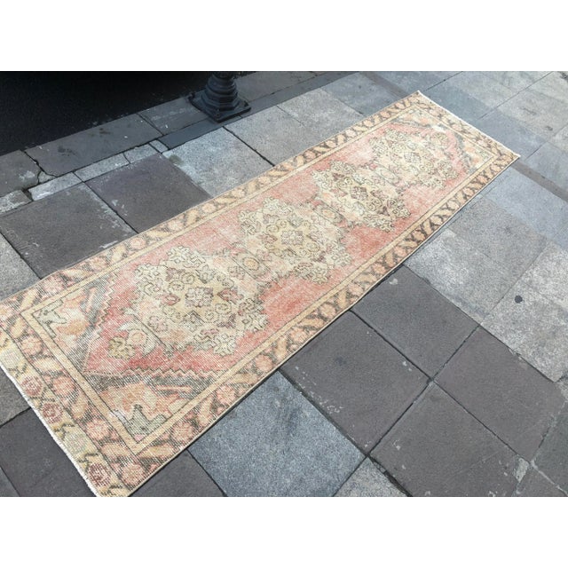 1960s 1960s Turkish Oushak Hallway Runner Rug For Sale - Image 5 of 11