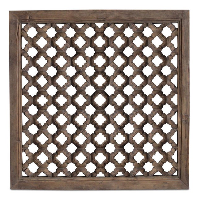 Lattice Carved Window Panel For Sale - Image 5 of 5