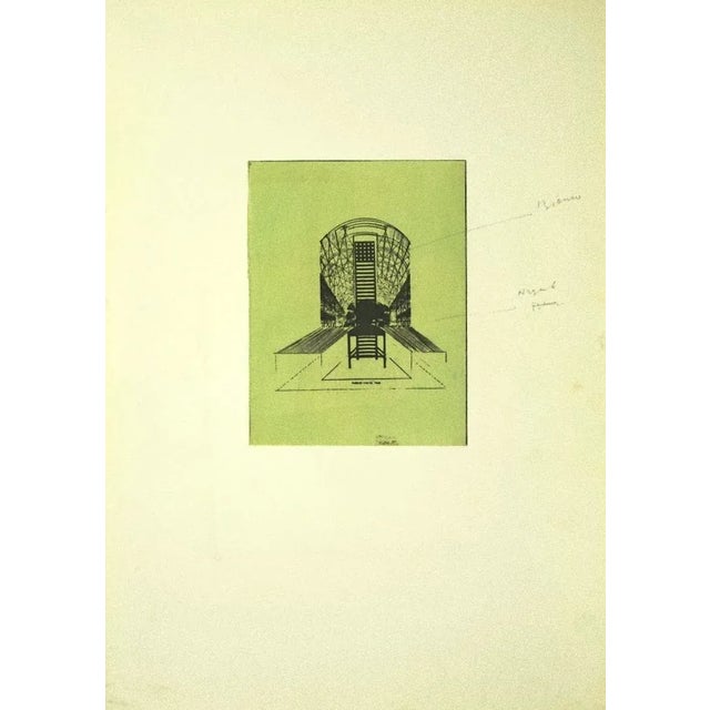 The chair is an original etching on cardboard realized by danilo bergamo in 1975. Not signed. Good conditions. Danilo...