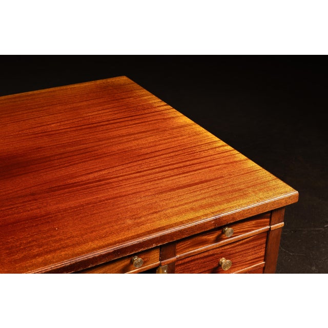 1920s Regency Mahogany Partners Desk For Sale - Image 10 of 17