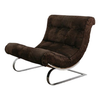 Lounge Chair in Steel by Renato Balestra for Cinova, 1973 For Sale