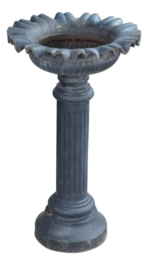 Antique 19th C. English Cast Iron Corinthian Pedestal Urn Jardiniere Planter 28"