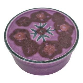 Purple Studio Ceramic Lidded Box, Germany, 1970s For Sale