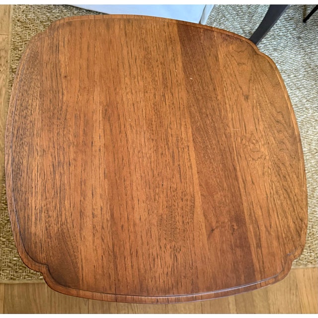 Vintage Davis Cabinet Company (Henredon)Mid Century Modern Walnut Drum Clover Side Table For Sale In Nashville - Image 6 of 11