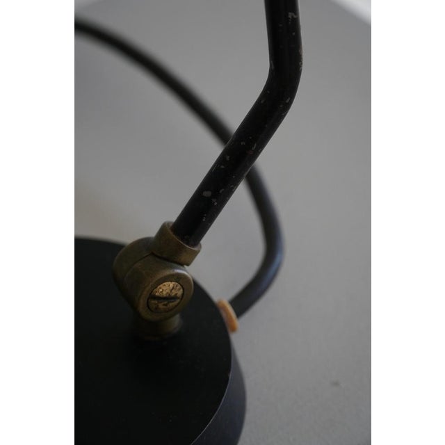 1940s Danish Modern Adjustable Table Lamp in Metal attributed to Louis Poulsen, 1950s For Sale - Image 5 of 14