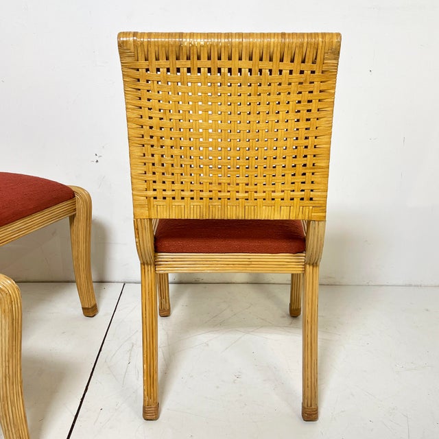 Wood C. 19070s McGuire Style Pencil Reed and Cane Dining Chairs - Set/6 For Sale - Image 7 of 11