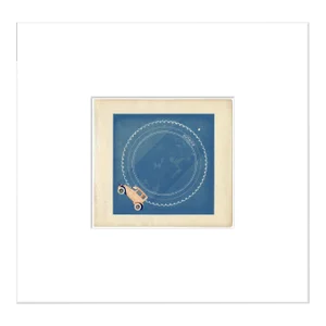 Original Japanese Corporate Branding Woodblock Print C. 1920s XIX