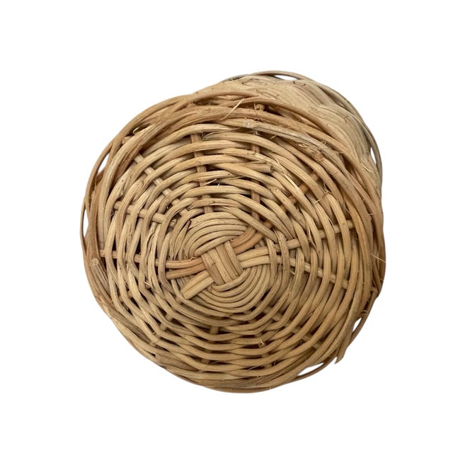 28” Boho Wicker Cactus in Wicker Pot. For Sale In San Francisco - Image 6 of 6