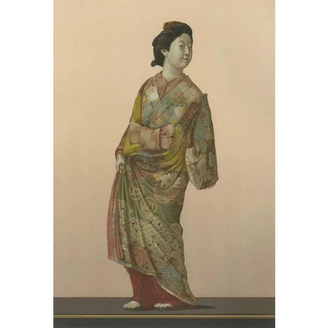 Japanese Lady Dressed in Kimono, 1884, Paper For Sale - Image 4 of 6