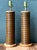 Wood Vintage Pencil Reed Cylinder Lamps - A Pair For Sale - Image 7 of 12