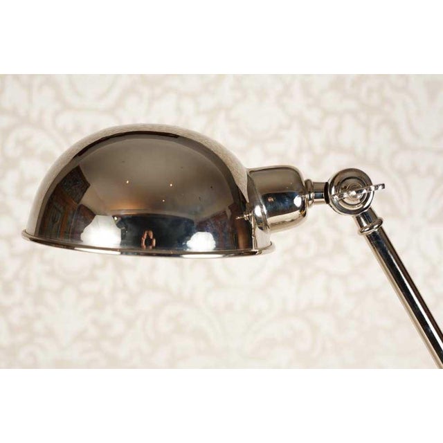 Silver Vintage Chrome Student Desk Lamp For Sale - Image 8 of 12