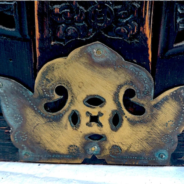 1950's 3 Tiered Octagonal Brass Handled Chinese Wedding Basket For Sale - Image 16 of 18