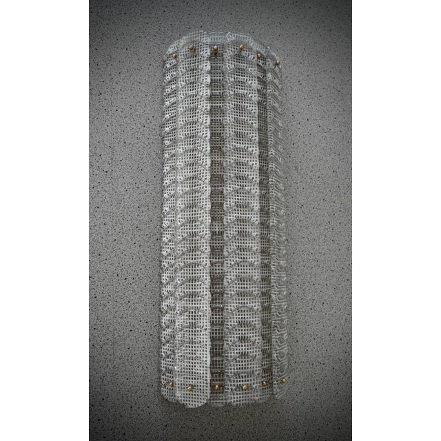 Glass Murano Semi Circle Transparent White Art Glass Wall Light and Sconces, 2000 For Sale - Image 7 of 10