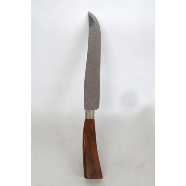 Mid 20th Century Westall Richardson Sheffield Stainless Steel Carving Knife Fork 2pc Pair 5147b For Sale - Image 5 of 17